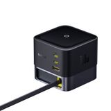  Củ Sạc Nhanh Để Bàn Baseus Super GaN 100W (GaN6 Technology, with 0.8m Retractable Type-C Cable + 2*Type-C + 1*USB-A port) 