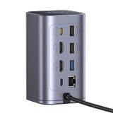  Hub Mở Rộng Đa Năng 12-in-1 Baseus NU1 Air Spacemate (USB-C to 2*HDMI 4K@60Hz+2*USB-C (10Gbps)+2*USB-A (5Gbps)+2*USB-A (480Mbps)+1*RJ45+SD/TF 3.0+1*USB-C (PD)) 