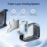  Củ Sạc Nhanh Baseus EnerCore CJ11 45W (1*Type-C port + 82cm Type-C Built-in Cable, AI-Powered Real-Time Monitoring) 