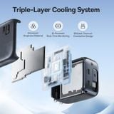  Củ Sạc Nhanh Baseus EnerCore CJ11 67W (2*Type-C port, With 82cm Type-C Built-in Cable, AI-Powered Real-Time Monitoring) 