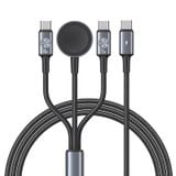  Cáp Sạc Nhanh C to 2C+Apple Watch Wireless Charger USAMS SJ785 72W (1.2m, 480Mbps) 