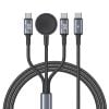  Cáp Sạc Nhanh C to 2C+Apple Watch Wireless Charger USAMS SJ785 72W (1.2m, 480Mbps) 