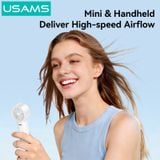  Quạt Mini Cầm Tay USAMS ICE01 3W (500mAh, 2H, 3-gears of Wind) 