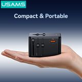  Củ Sạc Du Lịch Toàn Cầu Đa Năng USAMS CC334 T72 100W (3*Type-C + 1*USB-A ports, US/AU/UK/EU) 