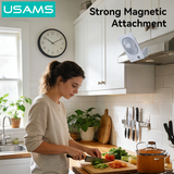  Quạt Để Bàn Kiêm Chân Đế Từ Tính USAMS ZB363 2.7W (2000mAh, 6H, 3-Speed Adjustment, Digital Display, 180° Adjustable) 