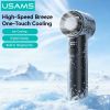  Quạt Mini Cầm Tay Sò Lạnh USAMS ZB361 7W (2000mAh, Digital Display, 14000RPM, 100-Speed Adjustment) 