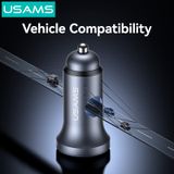  Tẩu Sạc Cho Ô Tô USAMS CC320 2.4A (2*USB-A Port) 
