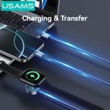  Cáp Sạc Nhanh C to 2C+Apple Watch Wireless Charger USAMS SJ785 72W (1.2m, 480Mbps) 