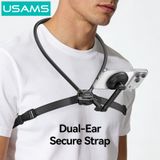  Giá Đỡ Điện Thoại Từ Tính Đeo Cổ USAMS JOY02 (For 4.7–7.2" phones, 66cm Neck Strap Length, 360° rotating phone clamp) 