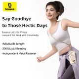  Dây Đeo Điện Thoại Baseus Let's Go (Auto-Locking, 3-Point Telescopic Buckle for Flexible Adjustment, 20KG Load-Bearing, 35-70cm) 