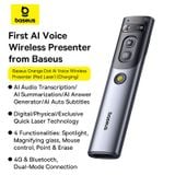  Bút trình chiếu Baseus Orange Dot AI Voice – Dual-laser, giọng nói thành văn bản, kết nối 2.4G/Bluetooth, phạm vi chiếu 100m 
