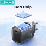  Củ Sạc Nhanh USAMS CC323 T66 45W (1*Type-C Port, Multiple Protection) 