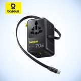  Củ Sạc Du Lịch Toàn Cầu 2AC+2U+2C Baseus EnerCore CG11 70W (with Type-C Built-in cable, Multiple Protections, US/UK/AU/EU) 
