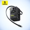  Củ Sạc Du Lịch Toàn Cầu 2AC+2U+2C Baseus EnerCore CG11 70W (with Type-C Built-in cable, Multiple Protections, US/UK/AU/EU) 