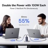  Củ Sạc Nhanh Baseus PicoGo AE11 100W (2*Type-C + 1*USB-A) 