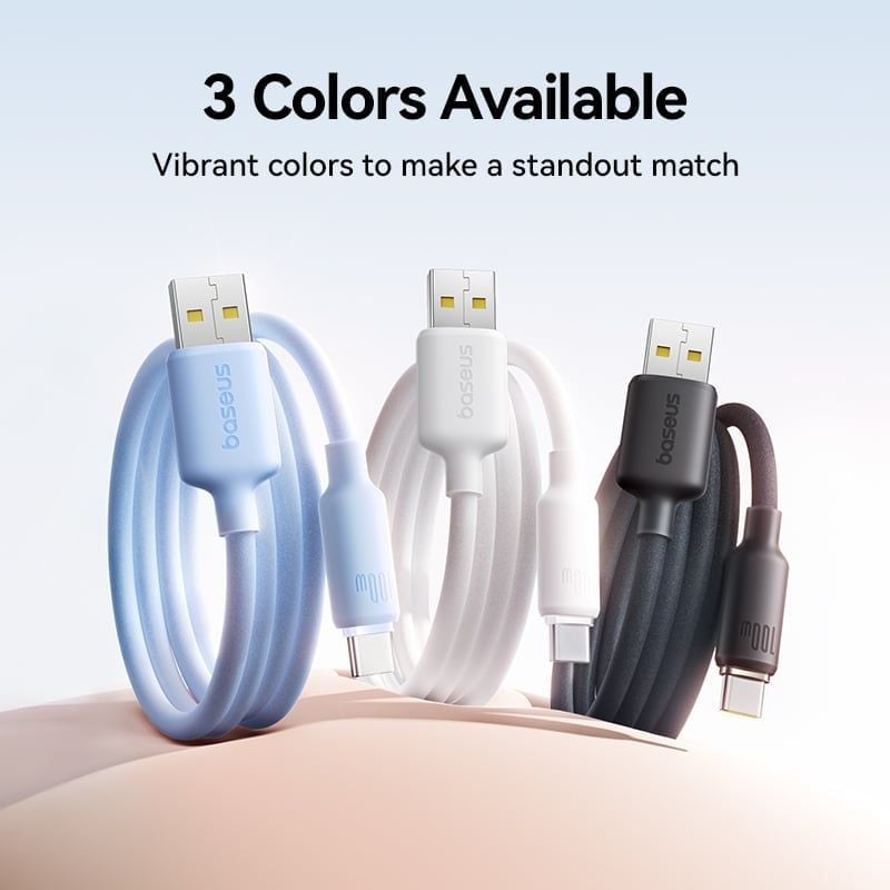  Cáp Sạc Nhanh USB to Type-C Baseus Foamed Silicone 100W (Foamed Silicone) 