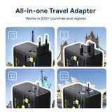  Củ Sạc Du Lịch Toàn Cầu Baseus PicoGo AG11 45W (US/UK/EU/AU, with Retractable Cable, 2*AC Outlet+ 2*USB-A + 2*Type-C port) 