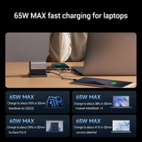  Pin Dự Phòng Kiêm Củ Sạc CUKTECH CP16 5000mAh 67W (2*Type-C + 1*USB-A, LED Display) 