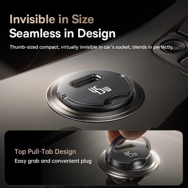  Tẩu Sạc Ô Tô 1C Baseus PrimeTrip VP2 45W (with C to C 60W 1m Cable) 