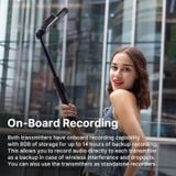  Ulanzi U-Mic Wireless Lavalier Microphone Dual-Channel Recording for Camera Android iOS Smartphone 20 Hours Operating Time 