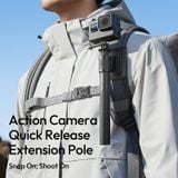  Ulanzi VL04 Action Camera Quick Release Extension Pole Invisible Rod Selfie Stick for insta360 X5/X4 for DJI Pocket 3 Action 6 