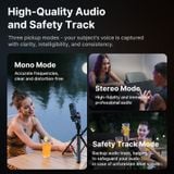  Ulanzi U-Mic Wireless Lavalier Microphone Dual-Channel Recording for Camera Android iOS Smartphone 20 Hours Operating Time 