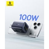  Củ Sạc Nhanh Baseus PicoGo AE11 100W (2*Type-C + 1*USB-A) 