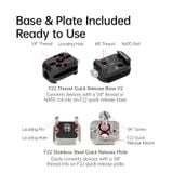  Ulanzi FALCAM F22 Quick Release Plate Clamp DSLR for Gopro Camera Tripod Adapter Mount Plate Board Quick Switch Kit Accessories 