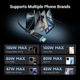  Cáp Sạc Nhanh Thu Gọn Từ Tính C to C CUKTECH 6 240W (OLED Display, 6A, PD3.1/Mi Turbro, Supports CarWith/CarPlay/HiCar, 1.5m) 