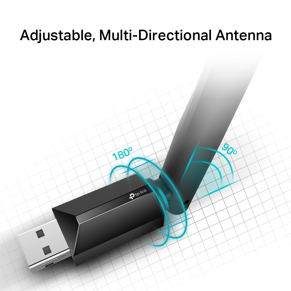  USB Wi-Fi TP-LINK Archer T2U Plus (Wi-Fi 5, Dual-Band, 600Mbps) 