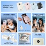  Pin Dự Phòng VENTION FKA 10000mAh 22.5W (CCC / 3C Certification, With Type-C Built-in Cable, Digital Display) 