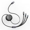  Cáp sạc dây rút 3 đầu Baseus Bright Mirror 3 in 1 (Type C/ Micro USB/ Lightning, 3.5A/ 1.2m, Retractable Fast Charge  Data Cable) 