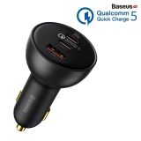  Tẩu Sạc Nhanh Công Suất Cao Baseus Multi Port Car Fast Charger 160W (USB + Dual Type C Port, Tặng Kèm Cáp C to C 100W, Quick Charge™ 5.0) 