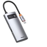  Hub chuyển đa năng Baseus Metal Gleam Series Multifunctional Docking Station cho Macbook/Laptop/Smartphone/Tablet/iPad (Type-C to HDMI/DP/VGA/USB3.1/USB3.0/LAN/SD Card Reader/Type C PD 100W, Multifunctional HUB) 