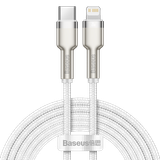  Cáp sạc nhanh C to Lightning 20W cho iPhone 12 Series Baseus Cafule Metal Series (20W, Type C to Lightning Fast charge  Data Cable) 