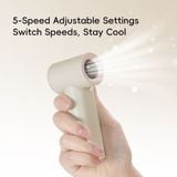  Quạt Cầm Tay Mini ROCK Mini Handheld High-Speed Fan (5W, LED Smart Display, 6H, 9m/s Wind Speed, 5-Speed Adjustable Settings, 3000mAh, 17400RPM) - Cũ 