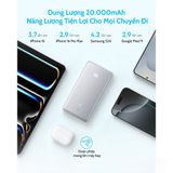  Pin Dự Phòng ANKER Zolo A110E 20000mAh 22.5W (1*Type-C + 1*USB-A Port + Type-C Built-in Cable, Digital Display) 