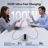  Củ Sạc Nhanh Baseus PicoGo AE21 100W (2*Type-C + 1*USB-A port, Real-Time Charging Info Display) 
