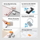  Pin Dự Phòng CUKTECH CP13 10000mAh 30W (1*Type-C + 1*USB-A, LED Display, Flight-approved) 