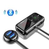  Bộ tẩu sạc đa năng trên xe hơi Baseus T Typed S-16 Wireless MP3 Car Charger (3.5mm, TF card, USB*2, LED screen, Hi-Fi sound quaility) 