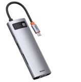  Hub chuyển đa năng Baseus Metal Gleam Series Multifunctional Docking Station cho Macbook/Laptop/Smartphone/Tablet/iPad (Type-C to HDMI/DP/VGA/USB3.1/USB3.0/LAN/SD Card Reader/Type C PD 100W, Multifunctional HUB) 