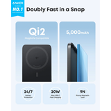  Pin Dự Phòng Không Dây ANKER Maggo A1665 5000mAh 20W (Sạc Không Dây Chuẩn Qi2 15W, Dual-NTC Temperature Control) 