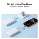  Pin Dự Phòng Không Dây CUKTECH CP122ML 10000mAh 20W (1*Type-C Port, Sạc Không Dây 7.5W, + Đế Sạc Pin POGO Plug) 