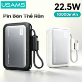  Pin Dự Phòng Bán Thể Rắn Kèm Cáp Type-C USAMS CD284 PB102 10000mAh 22.5W (1*Type-C + 1*USB-A port, Digital Display) 