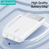  Pin Dự Phòng Kèm Cáp USB-C + Lightning USAMS CD281 10000mAh 22.5W (1*Type-C + 1*USB-A port, Digital LED Display) 