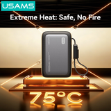  Pin Dự Phòng Bán Thể Rắn Kèm Cáp Type-C USAMS CD284 PB102 10000mAh 22.5W (1*Type-C + 1*USB-A port, Digital Display) 