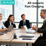  Củ Sạc Nhanh USAMS CC331/CC330 40W (2*Type-C + 2*USB-A port) 