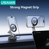  Giá Đỡ Điện Thoại Hút Chân Không Ô Tô Từ Tính + Để Bàn USAMS ZJ087 (360° Rotation, 360° Foldable, 3-Axis folding, N52 Strong magnetic adsorption) 