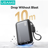 Pin Dự Phòng Bán Thể Rắn Kèm Cáp Type-C USAMS CD284 PB102 10000mAh 22.5W (1*Type-C + 1*USB-A port, Digital Display) 