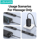 Cáp Sạc Nhanh C to C Kiêm Máy Mát Xa Cổ 2-in-1 USAMS SJ759 100W (3-Speed Massage, 480Mbps, 1.4m) 